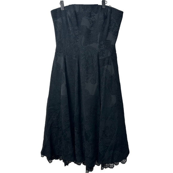 Carmen Marc Valvo Dresses & Skirts - Carmen Marc Valvo Dress Women 14 Black Strapless Ball Gown Formal Cocktail Tulle